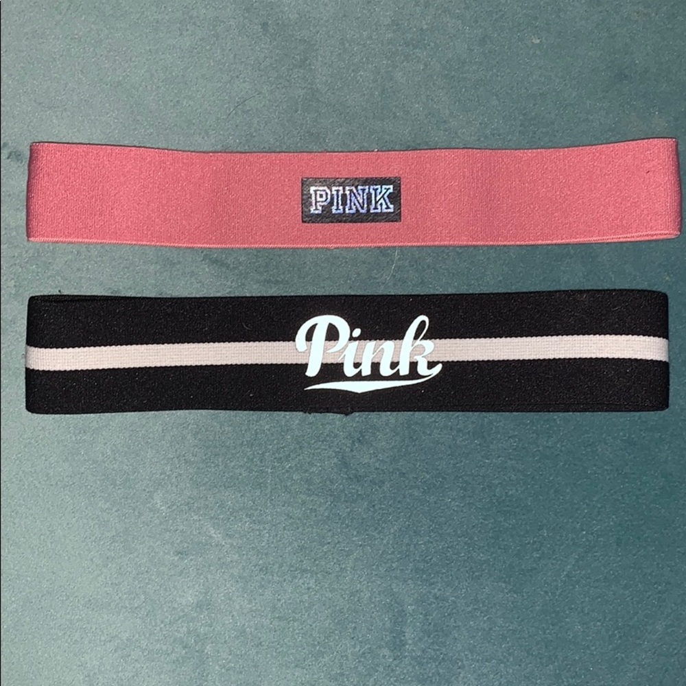 2 PINK headbands